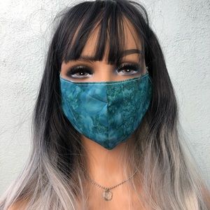 Beautiful Unique Handmade Masks ✨ Tiedye drop 💙💚